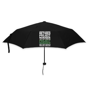 Retired Project Manager Saying - Umbrella (small) - black - Front