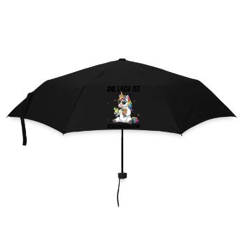 Die Lage Ist Besäufniserregend - Regenschirm (klein) - Schwarz - Vorne