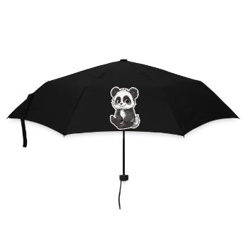 Ours panda mignon - Parapluie standard - noir - Devant