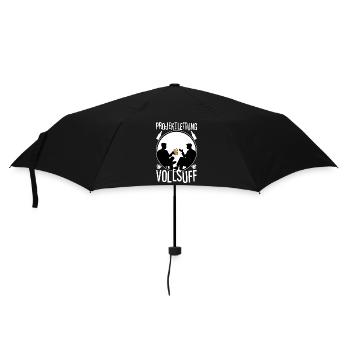 Projektleitung Vollsuff - Regenschirm (klein) - Schwarz - Vorne