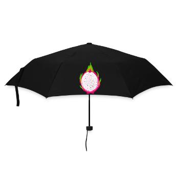 Drachenfrucht Kostüm Obst Frucht Drachen-Früchte - Regenschirm (klein) - Schwarz - Vorne