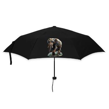 Elephant Proboscis Africa Safari Wilderness Elephant - Umbrella (small) - black - Front