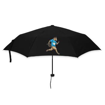 Pferd Jogger Joggen Sport - Regenschirm (klein) - Schwarz - Vorne