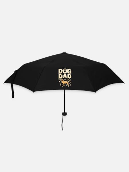 Dog dad & Hunde Papa für Gassirunden & Hundeliebe - Regenschirm (klein) - Schwarz