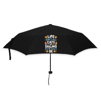 Sailing Saying Cats Sailor Cat Sailing Gift - Umbrella (small) - black - Front