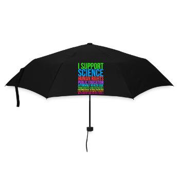 I Support Science - Umbrella (small) - black - Front