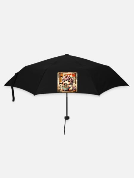Ramen Unicorn Grunge Poster Style - Umbrella (small) - black