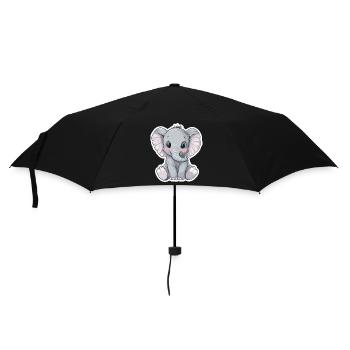 Elephant - Umbrella (small) - black - Front