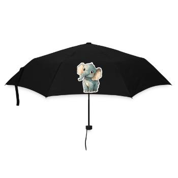 Éléphant mignon – idée cadeau pour les amoureux des animaux - Parapluie standard - noir - Devant