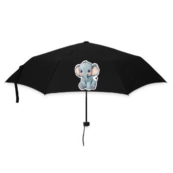 Éléphant mignon – idée cadeau pour les amoureux des animaux - Parapluie standard - noir - Devant