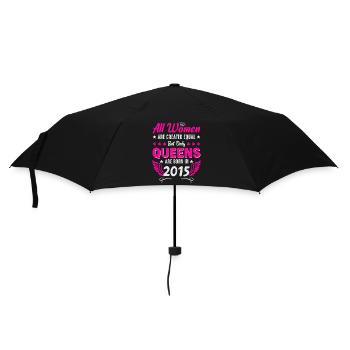 Königinnen Jahrgang 2015 geboren 10. Geburtstag - Regenschirm (klein) - Schwarz - Vorne