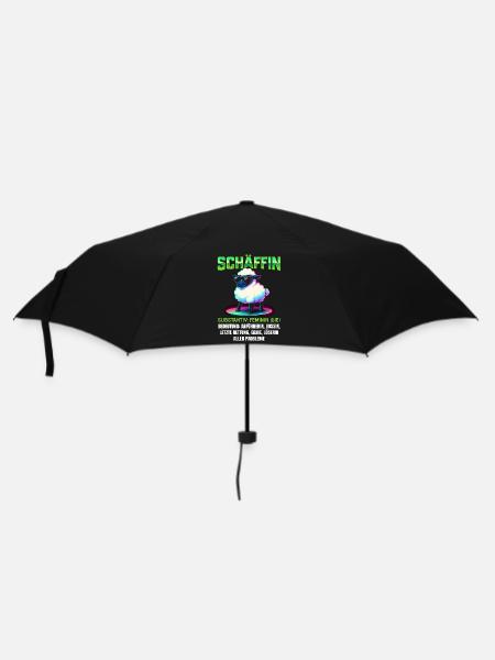 Schaf Spruch Schäffin Lustig Geschenkidee Schafe - Regenschirm (klein) - Schwarz