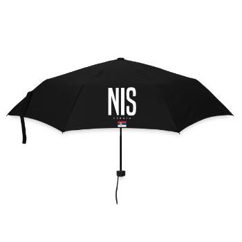Nis Serbien - Regenschirm (klein) - Schwarz - Vorne