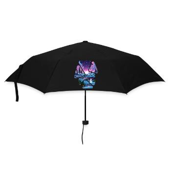 Landscape Snow Puzzle Fantasy - White Rabbit - Umbrella (small) - black - Front