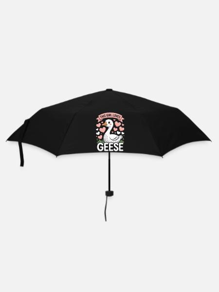 Gans Spruch Mädchen Gänse Lustiges Gans Geschenk - Regenschirm (klein) - Schwarz