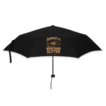 Sägemehl ist Drechsler-Glitter - Regenschirm (klein) - Schwarz - Vorne