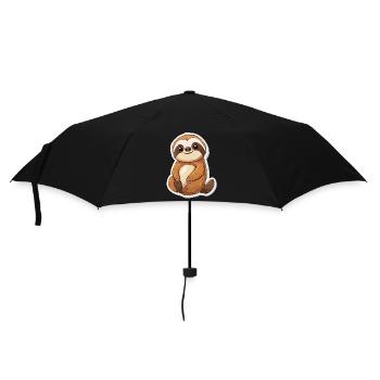 Faultier - Regenschirm (klein) - Schwarz - Vorne