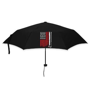 Amerikanische Flagge Golf Golfer Lustiger Golf Club Golfen - Regenschirm (klein) - Schwarz - Vorne
