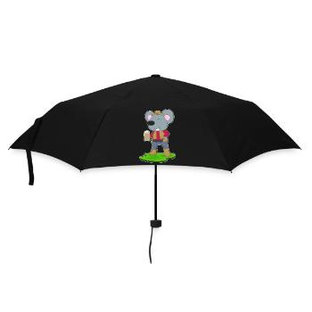 Maus Bier - Regenschirm (klein) - Schwarz - Vorne