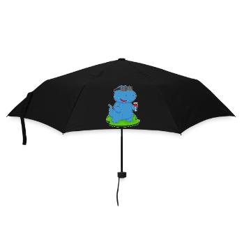 Dinosaurier Rotwein - Regenschirm (klein) - Schwarz - Vorne