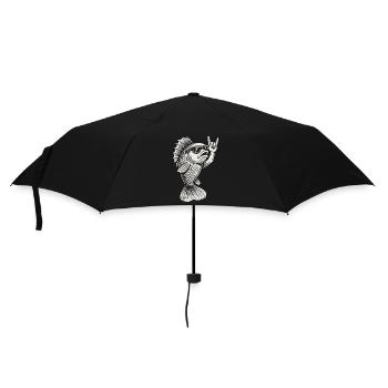 Metal Musik Goldfish Rock Musik Funny Fish Rock - Regenschirm (klein) - Schwarz - Vorne