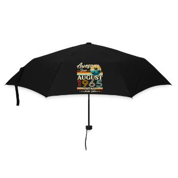 August 1965 Vintage Vintage Retro Birthday - Umbrella (small) - black - Front
