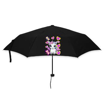Licorne Enfant Fille Cheval - Parapluie standard - noir - Devant