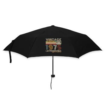 1975 Vintage Retro Geburtstagsgeschenk - Regenschirm (klein) - Schwarz - Vorne