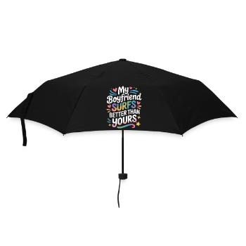Surfen My Boyfriend Surfs Better Than Yours Surfer - Regenschirm (klein) - Schwarz - Vorne