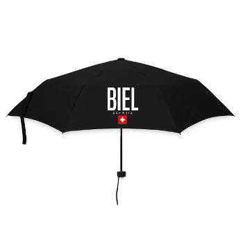 Biel Schweiz - Regenschirm (klein) - Schwarz - Vorne