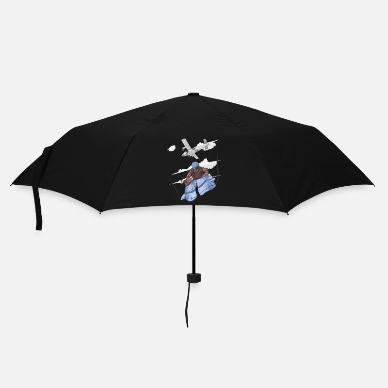 Luftschirmsprung Pilot Illustration - Regenschirm (klein) - Schwarz