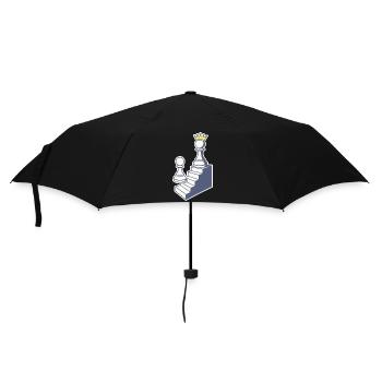 Chess Player Pawn to Checkers Journey - Umbrella (small) - black - Front