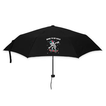 Skull Skeleton Skateboard Adventure - Umbrella (small) - black - Front