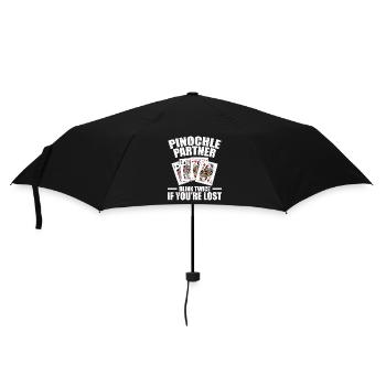 Pinochle Partner Playing Cards Card Player - Umbrella (small) - black - Front