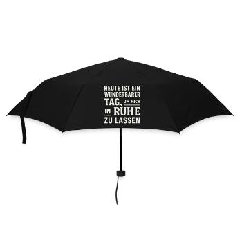 In Ruhe lassen – Sarkastisches Design - Regenschirm (klein) - Schwarz - Vorne