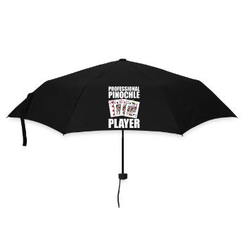 Professional Pinochle Player Tournament Card Game - Umbrella (small) - black - Front