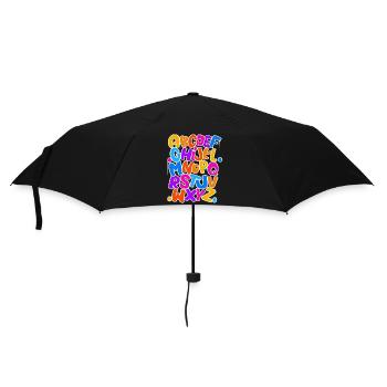 Abc Einschulung Schulkind - Regenschirm (klein) - Schwarz - Vorne