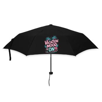 Vacation Mood On Sommer Festival Reise Club Urlaub - Regenschirm (klein) - Schwarz - Vorne