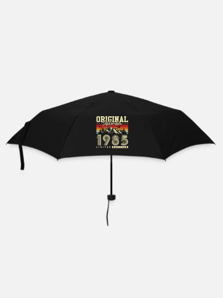 Original September 1985 Jahrgang Geburtstag Retro - Regenschirm (klein) - Schwarz