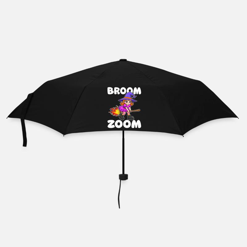 BESEN ZOOM - HEXE HALLOWEEN - Regenschirm (klein) - Schwarz