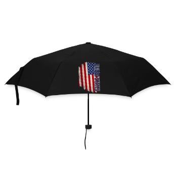 Drapeau des États-Unis, grunge vintage - Parapluie standard - noir - Devant