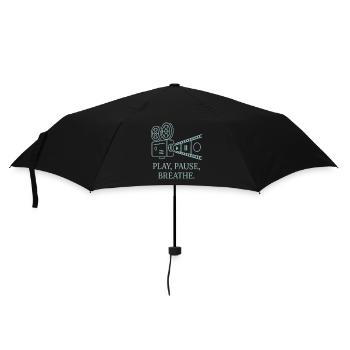 Creative film motif with slogan - Umbrella (small) - black - Front