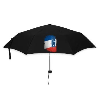 Flag of France, vintage grunge - Umbrella (small) - black - Front