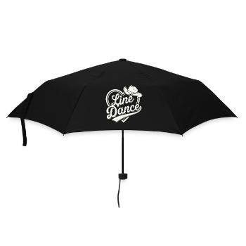 Line Dance Cowboy Design - Regenschirm (klein) - Schwarz - Vorne
