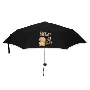 Ich brauche keine Therapie – nur mein goldenes Doodle - Regenschirm (klein) - Schwarz - Vorne