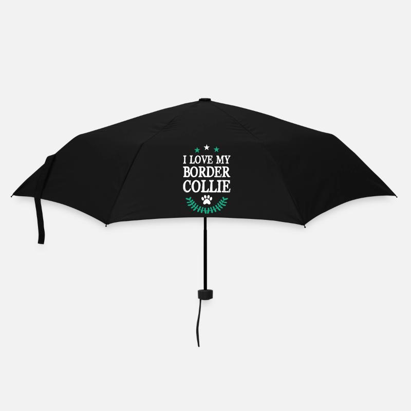 BORDER_COLLIE - Regenschirm (klein) - Schwarz