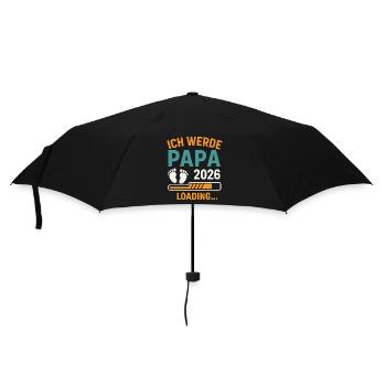 Werdender Vater ICH WERDE PAPA 2026 Lustig - Regenschirm (klein) - Schwarz - Vorne