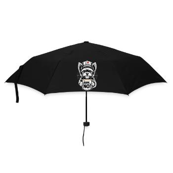 Yorkshire Terrier Lustiger Hund mit Kaffeetasse  - Regenschirm (klein) - Schwarz - Vorne