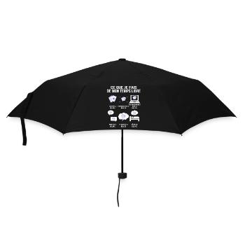 What I do in my free time Belote player - Umbrella (small) - black - Front