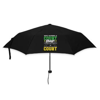 What Happens on the Tennis Court Remains Tennis - Umbrella (small) - black - Front